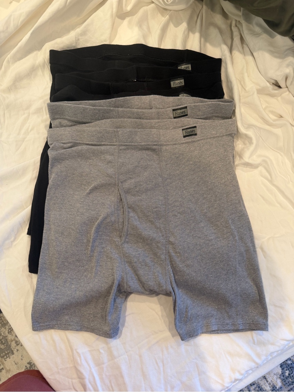 Hanes Men's Classic Boxer Briefs - Gray & Black 5 total never worn